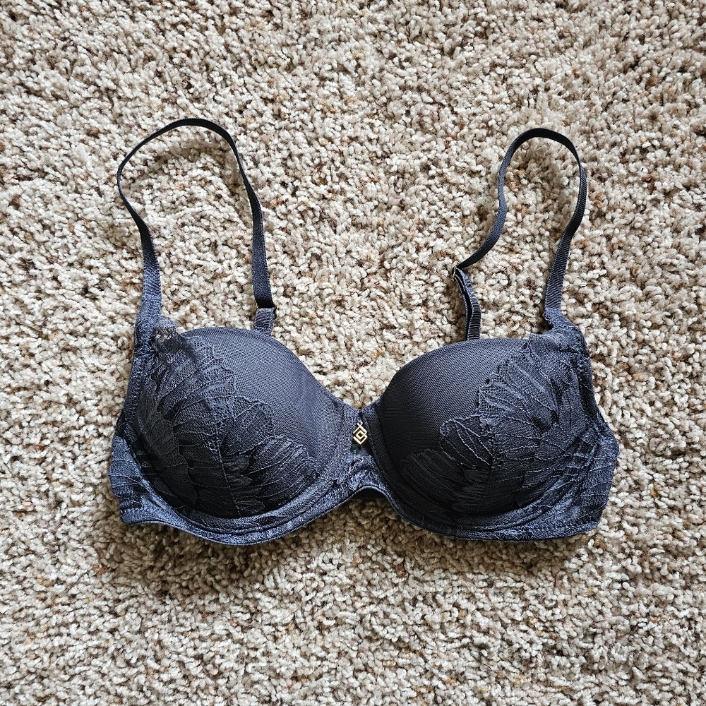 Thirdlove Petal Lace Demi Bra - size 30C - Ombre-Blue